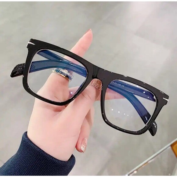 Square Men Anti Blue Rays Glasses 2024 Women Blue Light Blocking Glasses Clear C - Picture 7 of 7